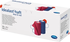 Hartmann Idealast-haft Color Idealbinde blau & rot, 10cm x 4m, 10 Stück