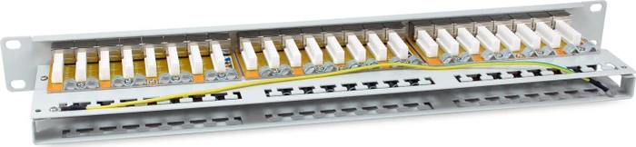 Equip Patchpanel Cat6a, geschirmt, 19", 48-Port, 1HE, 19", 1HE, grau
