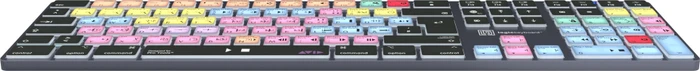 LogicKeyboard Titan Wireless Avid Pro Tools Mac, Titanium Gray, LEDs weiß, USB/Bluetooth, DE