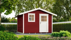 Weka 123 301x295cm Gerätehaus schwedenrot