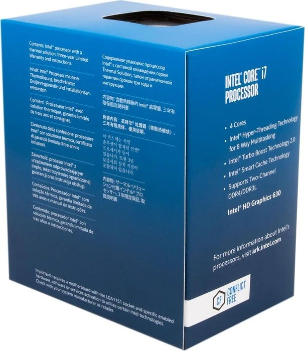 Intel Core i7-7700, 4C/8T, 3.60-4.20GHz, boxed