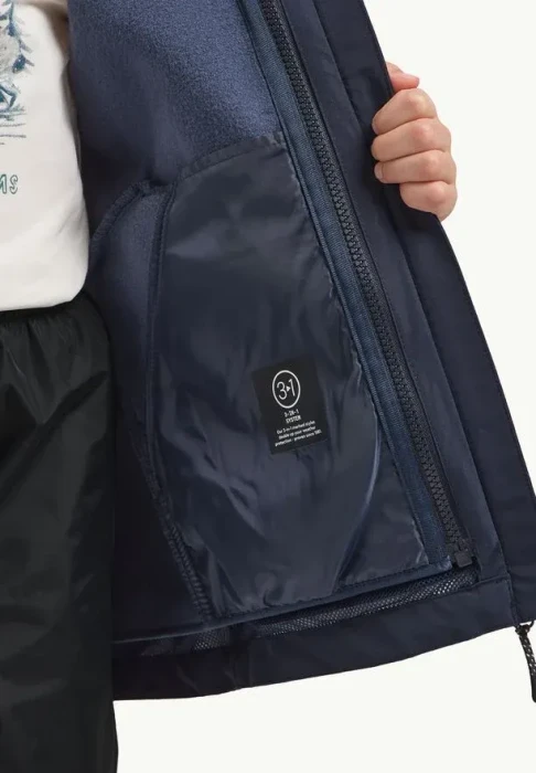 Jack Wolfskin Iceland 3in1 Funktionsjacke night blue (Junior)