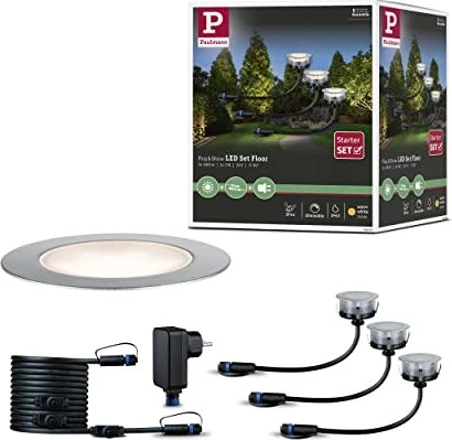 Paulmann Plug & Shine Floor Eco Basisset 1.3W Bodeneinbauleuchte, 3 Stück
