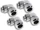 Alphacool Eiszapfen 90° G1/4" auf 13mm HardTube Anschraubtülle, verchromt, 4er-Pack (17608)