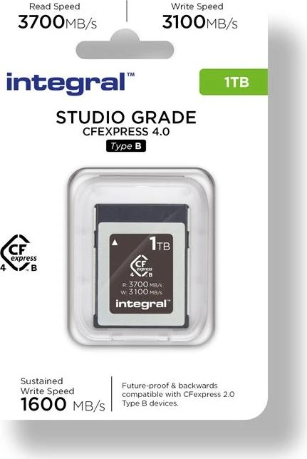 Integral Studio Grade R3700/W3100 CFexpress 4.0 Type B 1TB