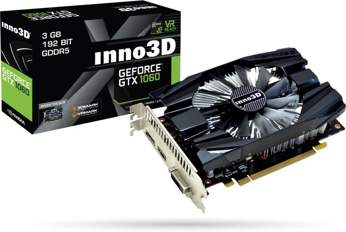 INNO3D GeForce GTX 1060 Compact X1, 3GB GDDR5, DVI, HDMI, DP