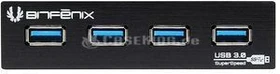 BitFenix 4x USB 3.0 Front Panel schwarz, 3.5", Multifunktionspanel