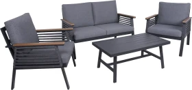 Garden Pleasure Denia Lounge-Set dunkelgrau,   4-tlg.