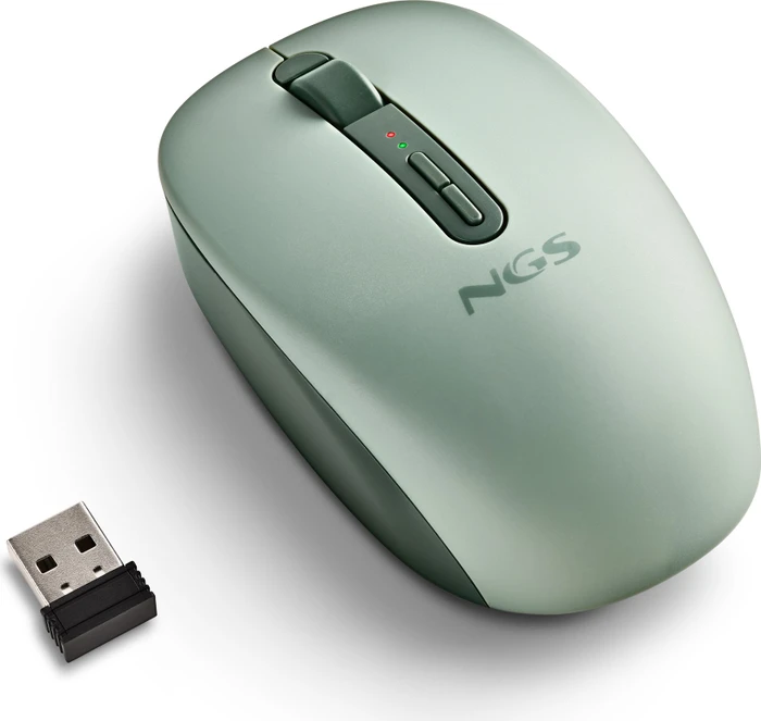 NGS Fog Dual Green Wireless Mouse, grün, USB/Bluetooth