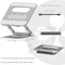 Club 3D Verstellbarer Laptop-Ständer aus Aluminium mit Hub, USB-C 3.0 [Buchse] Vorschaubild
