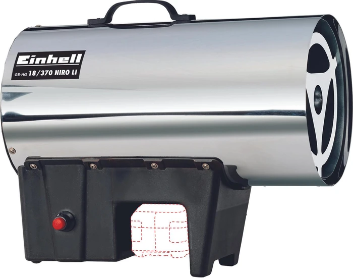 Einhell Expert GE-HG 18/370 Niro Li Akku-Heißluftgebläse solo
