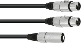 Omnitronic Adapterkabel XLRm/2x XLRf 1.5m
