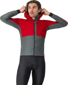 Castelli Fly Unltd Fahrradjacke rich red/urban grey (Herren)