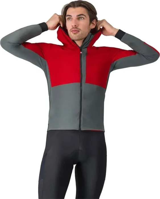Castelli Fly Unltd Fahrradjacke rich red/urban grey (Herren)
