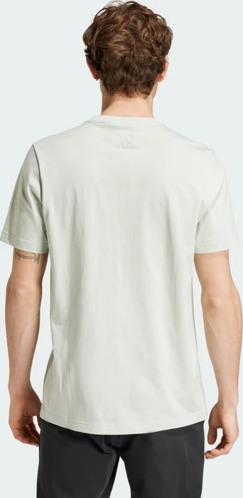 adidas Essentials Single Jersey Linear Embroidered Logo T-Shirt kurzarm linen green (Herren)