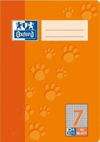 Oxford Schulheft, A5, Lineatur 7, orange, 16 Blatt