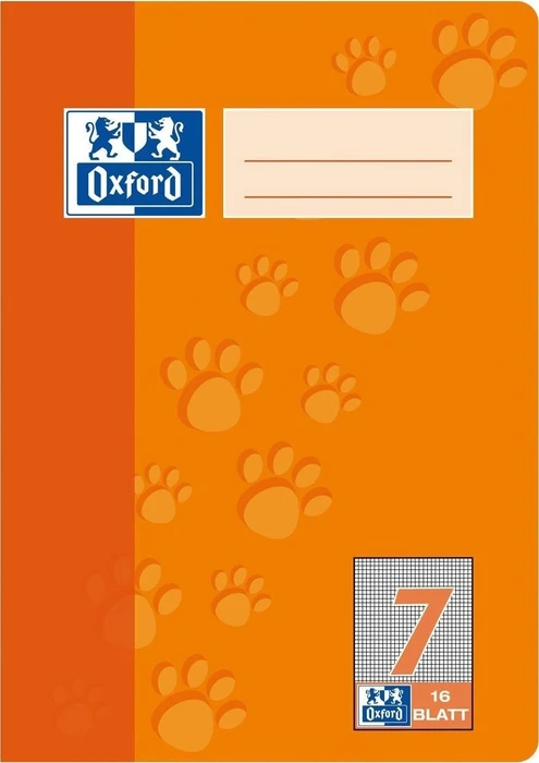 Oxford Schulheft, A5, Lineatur 7, orange, 16 Blatt