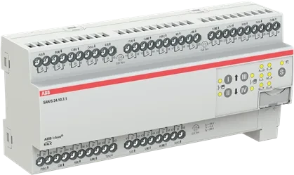 ABB SAH/S24.10.7.1 Schalt-/Jalousieaktor 24-fach, 230V, 10A, 12TE REG, Schaltaktor
