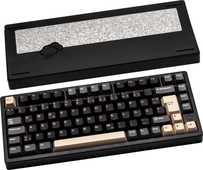 Wobkey Rainy 75 Pro, schwarz, LEDs RGB, Kailh Cocoa, USB/Bluetooth, DE