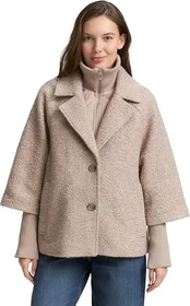 Tom Tailor Boucle Cape Jacke beige melange (Damen)