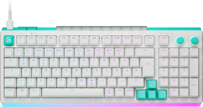 Logitech G512 X 98 TMR, weiß, Dual-Swap analog/mechanisch, taktil, USB, DE