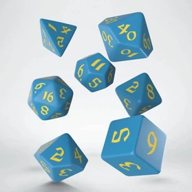 Q-Workshop Würfelset Classic Runic - blue & yellow