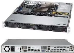 Supermicro SuperChassis 813MFTQC-505CB, grau/schwarz, 1HE, 1x 500W