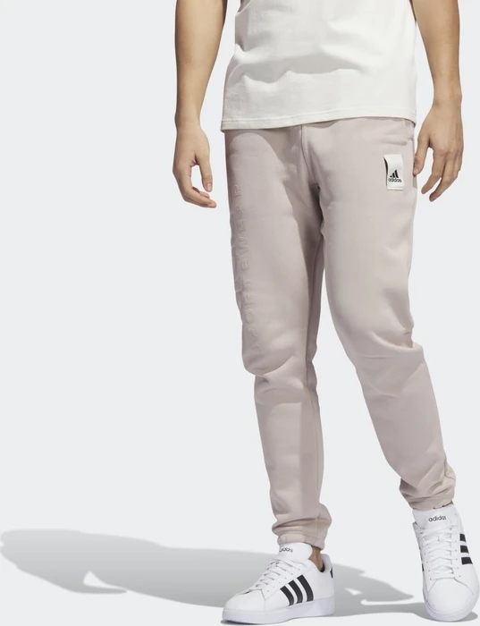 adidas Lounge Fleece Trainingshose lang wonder taupe (Herren)