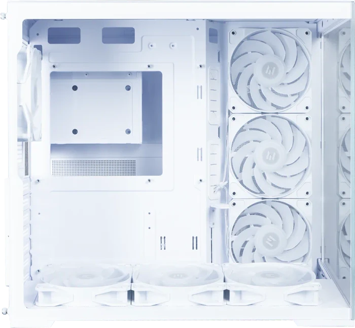 Zalman D40 White, weiß, Glasfenster