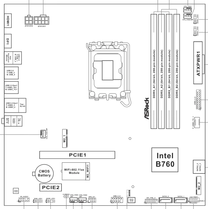 ASRock B760M PG Riptide WiFi (Intel 1700)