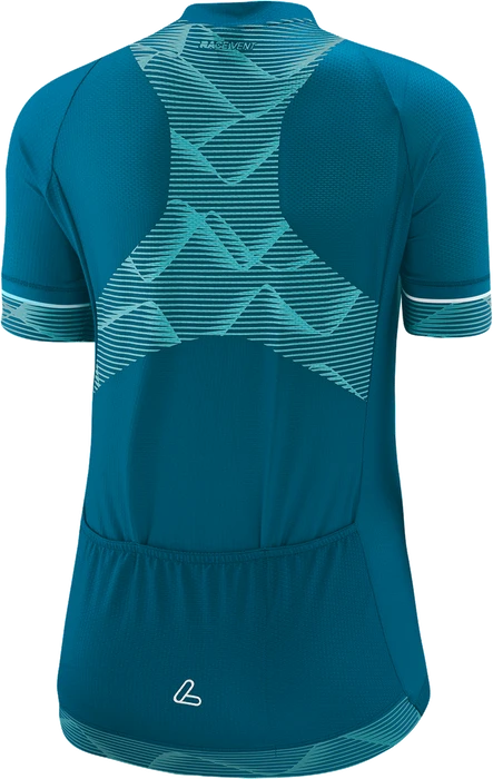 Löffler Full-Zip Vent Trikot kurzarm blue coral (Damen)