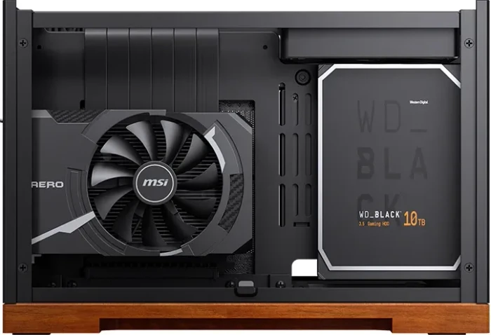 Jonsbo T9 Black, schwarz/braun, PCIe 5.0 Edition, Mini-ITX