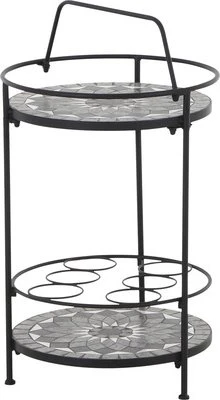 Siena Garden Como Beistelltisch 41cm schwarz