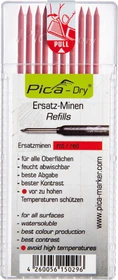Pica-Marker Dry Set Multi-Use Bleistiftmine rot, 10er-Pack