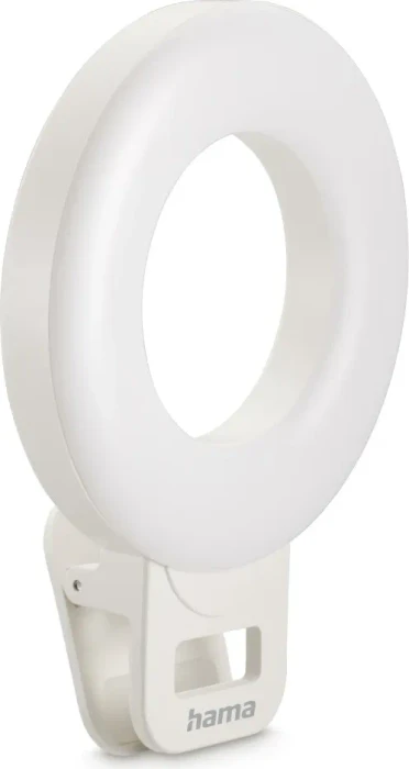 Hama LED-Ringleuchte "ToGo" Clip-On-Ringlicht für Handy aufladbar 3 Modi