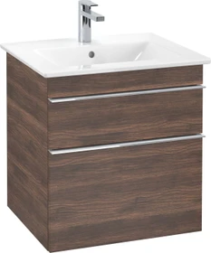 Villeroy & Boch Venticello Waschbeckenunterschrank für Becken mittig 2 Auszüge 553x590x477mm arizona oak/chrome