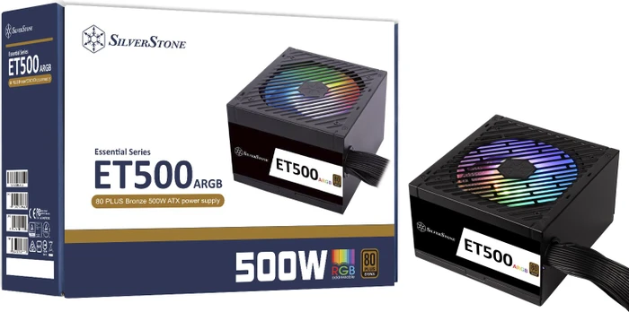 SilverStone Essential ARGB ET500-ARGB 500W, ATX 2.4
