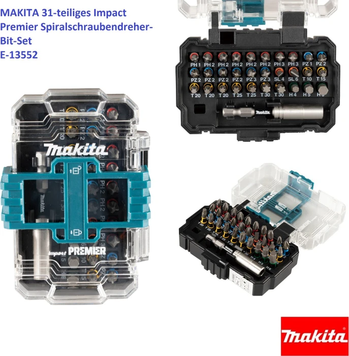 Makita Impact Premier Bitset inkl. Werkzeugbox, 31-tlg.