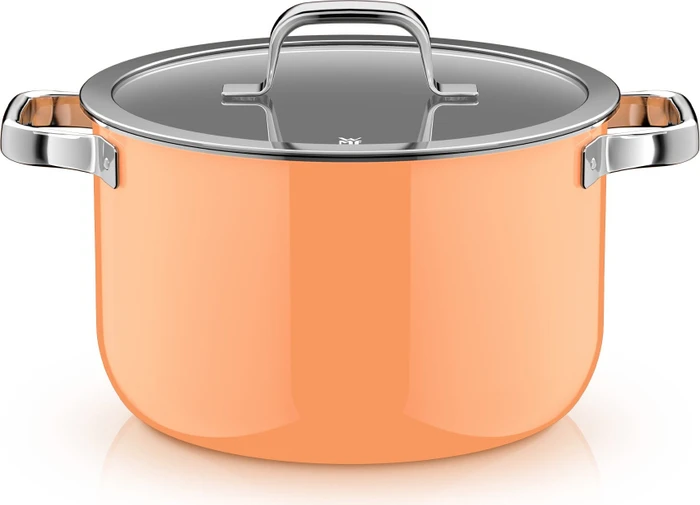 WMF Fusiontec Mineral Pro Kochtopf-Set papaya orange, 4-tlg.