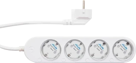 Shelly Power Strip 4 Gen4, 4-fach weiß, 3500W, Typ F, Smart-Steckdosenleiste