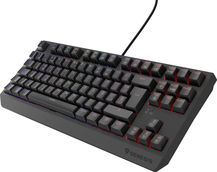 Genesis Thor 230 TKL, Anchor Gray Negative, LEDs RGB, hot-swap, Outemu Red, USB, CZ/SK