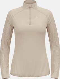 Odlo Zeroweight Warm Half Zip 2.0 Laufshirt langarm silver cloud (Damen)