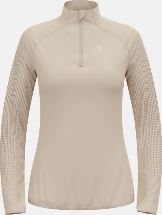 Odlo Zeroweight Warm Half Zip 2.0 Laufshirt langarm silver cloud (Damen)