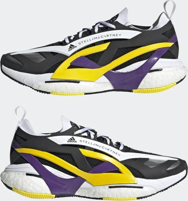 adidas Solar Glide by Stella McCartney core black/active purple/shock yellow (Damen)