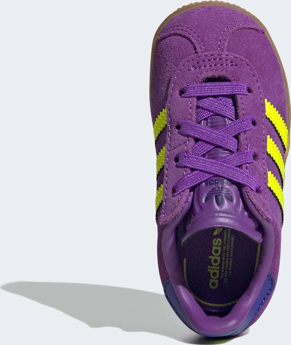 adidas Gazelle Comfort Closure Elastic Laces active purple/solar yellow/collegiate purple (Junior)