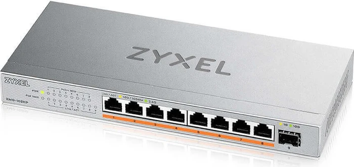 Zyxel XMG-108HP Desktop 2.5G Switch, 8x RJ-45, 1x SFP+, 100W PoE++