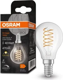 Osram Ledvance Filament LED Vintage 1906 Clas P 40 4.8W/827 E14