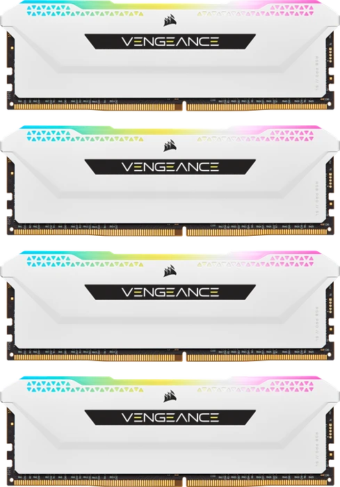 Corsair Vengeance RGB PRO SL weiß UDIMM 32GB Kit, DDR4-3200, CL16-20-20-38