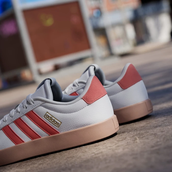 adidas VL Court 3.0 cloud white/preloved scarlet/gold metallic (Damen)