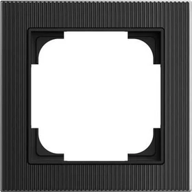 Busch-Jaeger Busch-art linear Abdeckrahmen 1-fach, Glas schwarz